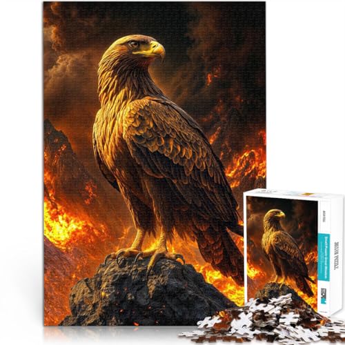 Puzzle für Erwachsene 1000 Teile Flammen-Steinadler Aus Karton für Kinder ab 14 Jahren Wohnkunstdekor Künstlersammlung, Bildende Kunst。Größe:38x52cm/14.9x20.4Zoll Puzzle für Erwachsene 1000 Teile Flammen-Steinadler Aus Karton für Kinder ab 14 Jahren Wohnkunstdekor Künstlersammlung, Bildende Kunst。Größe:38x52cm/14.9x20.4Zoll von CHTLIFQ
