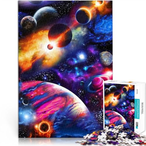 Puzzle für Erwachsene 1000 Teile Galaxie~ Aus Karton Geeignet für Personen ab 14 Jahren Hand-Speed-Rennen Weihnachts- und Geburtstagsgeschenke。Größe：38x52cm/14.9x20.4Zoll von CHTLIFQ