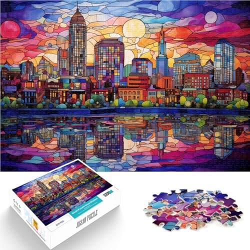Puzzle für Erwachsene 1000 Teile Glasmalerei Boston Aus Karton für 14+ Puzzle für Lernspiel zum Geburtstag und Weihnachten。Größe:26x38cm/10.2x14.9Zoll Puzzle für Erwachsene 1000 Teile Glasmalerei Boston Aus Karton für 14+ Puzzle für Lernspiel zum Geburtstag und Weihnachten。Größe:26x38cm/10.2x14.9Zoll von CHTLIFQ