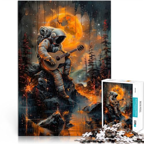 Puzzle für Erwachsene 1000 Teile Golden Astronaut Music Aus Holz für Kinder ab 14 Jahren lustige Spiele für die ganze Familie tolles Größe:50x75cm/19.6x29.5Zoll Puzzle für Erwachsene 1000 Teile Golden Astronaut Music Aus Holz für Kinder ab 14 Jahren lustige Spiele für die ganze Familie tolles Größe:50x75cm/19.6x29.5Zoll von CHTLIFQ