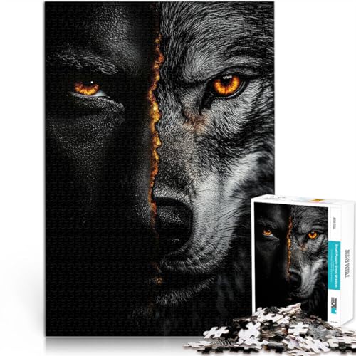 Puzzle für Erwachsene 1000 Teile Halb Wolf, halb Mensch Aus Holz für und ab 14 Jahren Spielspielzeug Als Geschenk für die ganze Familie und Freunde。Größe:50x75cm/19.6x29.5Zoll Puzzle für Erwachsene 1000 Teile Halb Wolf, halb Mensch Aus Holz für und ab 14 Jahren Spielspielzeug Als Geschenk für die ganze Familie und Freunde。Größe:50x75cm/19.6x29.5Zoll von CHTLIFQ