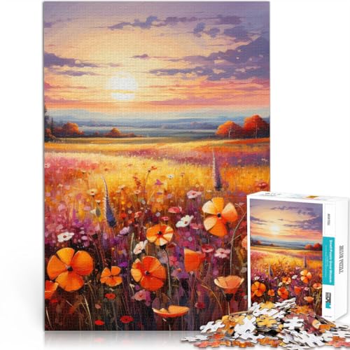 Puzzle für Erwachsene 1000 Teile Herbstblumen Aus Karton für 14+ Anti-Stress-Spielzeug Tolle Geschenke und Spielzeuge。Größe：26x38cm/10.2x14.9Zoll von CHTLIFQ