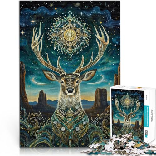 Puzzle für Erwachsene 1000 Teile Hirschtotem Aus Holz ab 14 Jahren Herausforderndes Spiel Tolles Geschenk zum Spielen。Größe:50x75cm/19.6x29.5Zoll Puzzle für Erwachsene 1000 Teile Hirschtotem Aus Holz ab 14 Jahren Herausforderndes Spiel Tolles Geschenk zum Spielen。Größe:50x75cm/19.6x29.5Zoll von CHTLIFQ