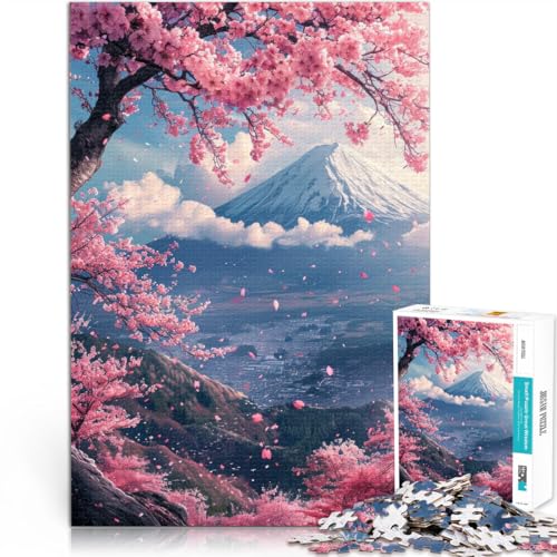 Puzzle für Erwachsene 1000 Teile Japan Berg Fuji Sakura Aus Holz für Kinder ab 14 Jahren Entspannungsspiele Einzigartige Geburtstags Größe:50x75cm/19.6x29.5Zoll Puzzle für Erwachsene 1000 Teile Japan Berg Fuji Sakura Aus Holz für Kinder ab 14 Jahren Entspannungsspiele Einzigartige Geburtstags Größe:50x75cm/19.6x29.5Zoll von CHTLIFQ