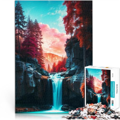 Puzzle für Erwachsene 1000 Teile Lebendiger Waldwasserfall Aus Holz Geeignet für Kinder ab 14 Jahren Heimdekoration Schenkung von Kunstwerken。Größe:50x75cm/19.6x29.5Zoll Puzzle für Erwachsene 1000 Teile Lebendiger Waldwasserfall Aus Holz Geeignet für Kinder ab 14 Jahren Heimdekoration Schenkung von Kunstwerken。Größe:50x75cm/19.6x29.5Zoll von CHTLIFQ