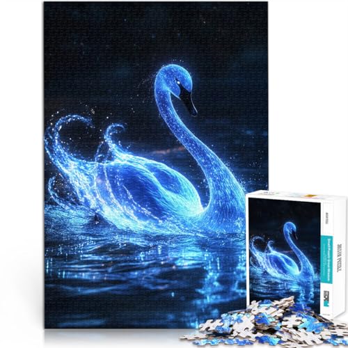 Puzzle für Erwachsene 1000 Teile Leuchtender Schwan Aus Karton für und ab 14 Jahren Quizspiel Lustige Aktivitäten für zu Hause, Geburtstagsgeschenk, Reisegeschenke。Größe:38x52cm/14.9x20.4Zoll Puzzle für Erwachsene 1000 Teile Leuchtender Schwan Aus Karton für und ab 14 Jahren Quizspiel Lustige Aktivitäten für zu Hause, Geburtstagsgeschenk, Reisegeschenke。Größe:38x52cm/14.9x20.4Zoll von CHTLIFQ