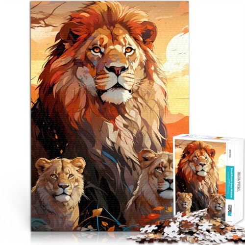 Puzzle für Erwachsene 1000 Teile Löwenfamilie Aus Karton für und ab 14 Jahren Herausforderndes Spiel Spiele Spielzeug Geschenk。Größe:26x38cm/10.2x14.9Zoll Puzzle für Erwachsene 1000 Teile Löwenfamilie Aus Karton für und ab 14 Jahren Herausforderndes Spiel Spiele Spielzeug Geschenk。Größe:26x38cm/10.2x14.9Zoll von CHTLIFQ