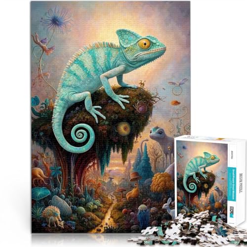 Puzzle für Erwachsene 1000 Teile Magische Chamäleonwunder Aus Karton für und ab 14 Jahren Denksportaufgabe Familienspiele Weihnachten Geburtstagsgeschenke。Größe：26x38cm/10.2x14.9Zoll von CHTLIFQ