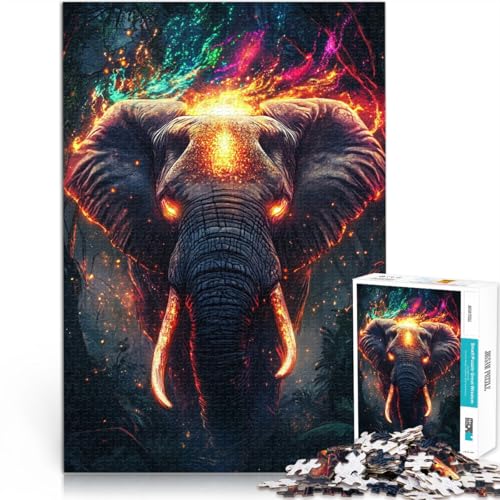 Puzzle für Erwachsene 1000 Teile Majestätischer Elefant mit Glanz Aus Karton Geeignet für Personen ab 14 Jahren Eltern-Kind-Interaktion Interessante Geschenke zur Stressreduzierung。Größe:26x38cm Puzzle für Erwachsene 1000 Teile Majestätischer Elefant mit Glanz Aus Karton Geeignet für Personen ab 14 Jahren Eltern-Kind-Interaktion Interessante Geschenke zur Stressreduzierung。Größe:26x38cm von CHTLIFQ