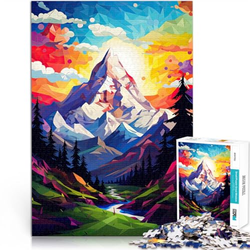 Puzzle für Erwachsene 1000 Teile Popart Berge Aus Holz ab 14 Jahren Spiel Wanddekoration Einzigartige Geschenke zum Geburtstag und zu Weihnachten。Größe:50x75cm/19.6x29.5Zoll Puzzle für Erwachsene 1000 Teile Popart Berge Aus Holz ab 14 Jahren Spiel Wanddekoration Einzigartige Geschenke zum Geburtstag und zu Weihnachten。Größe:50x75cm/19.6x29.5Zoll von CHTLIFQ