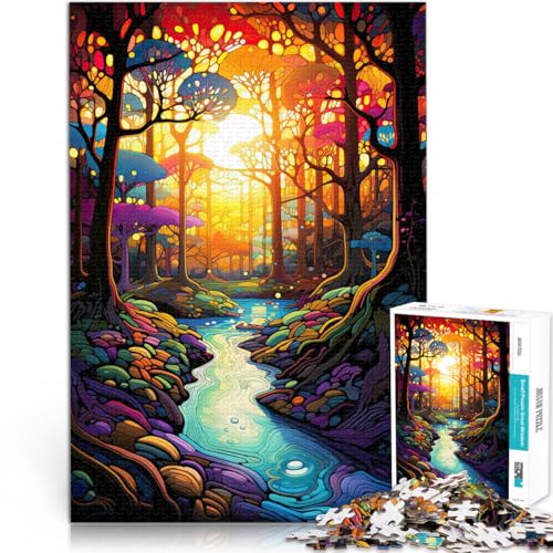 Puzzle für Erwachsene 1000 Teile Psychedelische Kunst Aus Karton für und ab 14 Jahren Anspruchsvoll, Aber lustig und humorvoll Tolles Geschenk。Größe：38x52cm/14.9x20.4Zoll von CHTLIFQ