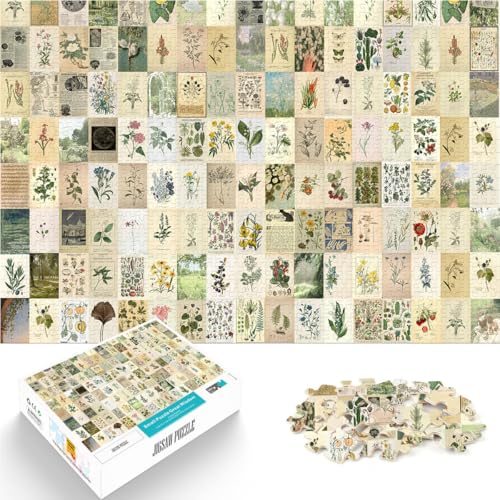 Puzzle für Erwachsene 1000 Teile Retro-Pflanzenspleißplakat Aus Karton für Kinder ab 14 Jahren Herausforderungsspielzeug Einzigartige Wohndekorationen und Geschenke。Größe:26x38cm/10.2x14.9Zoll Puzzle für Erwachsene 1000 Teile Retro-Pflanzenspleißplakat Aus Karton für Kinder ab 14 Jahren Herausforderungsspielzeug Einzigartige Wohndekorationen und Geschenke。Größe:26x38cm/10.2x14.9Zoll von CHTLIFQ