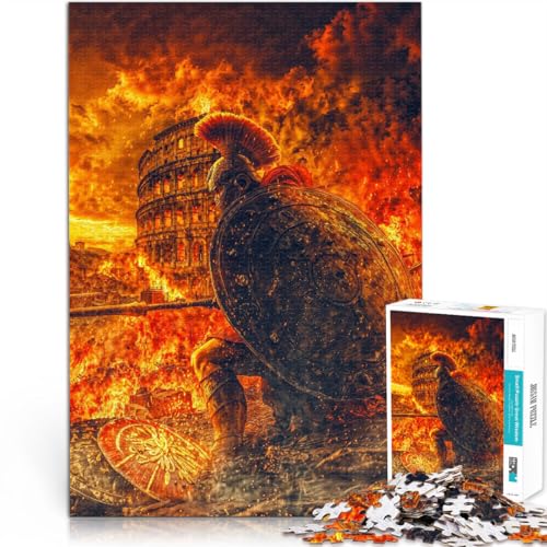 Puzzle für Erwachsene 1000 Teile Römischer Krieger in Flammen Aus Holz für 14+ Intellektuelles Spiel Geschenk zum Geburtstag。Größe:50x75cm/19.6x29.5Zoll Puzzle für Erwachsene 1000 Teile Römischer Krieger in Flammen Aus Holz für 14+ Intellektuelles Spiel Geschenk zum Geburtstag。Größe:50x75cm/19.6x29.5Zoll von CHTLIFQ