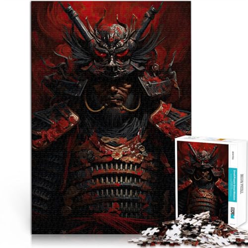 Puzzle für Erwachsene 1000 Teile Samurai-Kunst Aus Karton für 14+ Denksportaufgabe-Spiel Spiele Spielzeug Geschenk。Größe：26x38cm/10.2x14.9Zoll von CHTLIFQ
