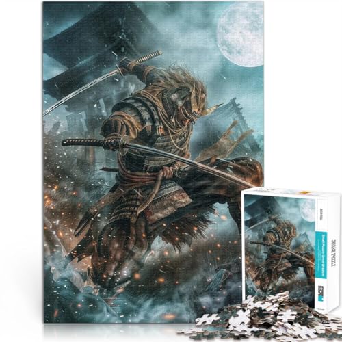Puzzle für Erwachsene 1000 Teile Samurai Sekiro Aus Karton ab 14 Jahren Startseite Lernspiele DIY Spielzeug Tolle Geschenke und Spielzeuge。Größe：26x38cm/10.2x14.9Zoll von CHTLIFQ