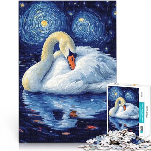 Puzzle für Erwachsene 1000 Teile Schwan unter der Sternennacht Aus Karton für Kinder ab 14 Jahren Startseite Lernspiele DIY Spielzeug Tolle Geschenke und Spielzeuge。Größe:26x38cm/10.2x14.9Zoll Puzzle für Erwachsene 1000 Teile Schwan unter der Sternennacht Aus Karton für Kinder ab 14 Jahren Startseite Lernspiele DIY Spielzeug Tolle Geschenke und Spielzeuge。Größe:26x38cm/10.2x14.9Zoll von CHTLIFQ