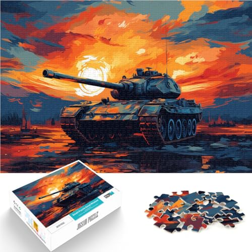 Puzzle für Erwachsene 1000 Teile Sonnenuntergangspanzer Aus Karton Geeignet für Personen ab 14 Jahren Quizspiel Lustige Aktivitäten für zu Hause, Geburtstagsgeschenk, Reisegeschenke。Größe:38x52cm Puzzle für Erwachsene 1000 Teile Sonnenuntergangspanzer Aus Karton Geeignet für Personen ab 14 Jahren Quizspiel Lustige Aktivitäten für zu Hause, Geburtstagsgeschenk, Reisegeschenke。Größe:38x52cm von CHTLIFQ