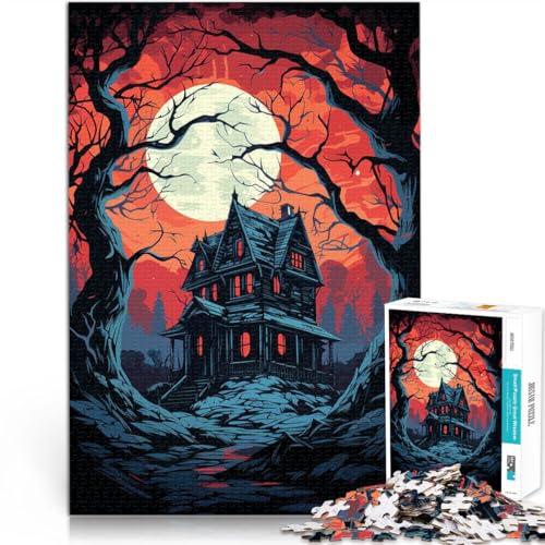 Puzzle für Erwachsene 1000 Teile Spukhaus Aus Karton für und ab 14 Jahren Entspannungsspiele Einzigartige Geburtstags Größe:38x52cm/14.9x20.4Zoll Puzzle für Erwachsene 1000 Teile Spukhaus Aus Karton für und ab 14 Jahren Entspannungsspiele Einzigartige Geburtstags Größe:38x52cm/14.9x20.4Zoll von CHTLIFQ