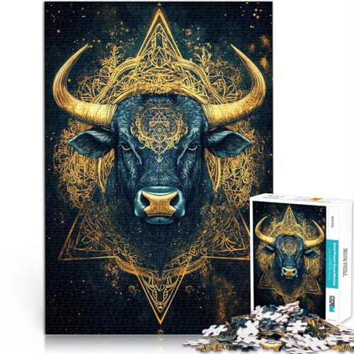 Puzzle für Erwachsene 1000 Teile Stier Aus Karton ab 14 Jahren Entspannungsspiele Einzigartige Geburtstags Größe:26x38cm/10.2x14.9Zoll Puzzle für Erwachsene 1000 Teile Stier Aus Karton ab 14 Jahren Entspannungsspiele Einzigartige Geburtstags Größe:26x38cm/10.2x14.9Zoll von CHTLIFQ