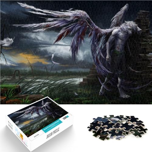 Puzzle für Erwachsene 1000 Teile Trauriger Wolfsengel Aus Holz ab 14 Jahren Familienspiel für und EIN Kunstwerk。Größe:50x75cm/19.6x29.5Zoll Puzzle für Erwachsene 1000 Teile Trauriger Wolfsengel Aus Holz ab 14 Jahren Familienspiel für und EIN Kunstwerk。Größe:50x75cm/19.6x29.5Zoll von CHTLIFQ