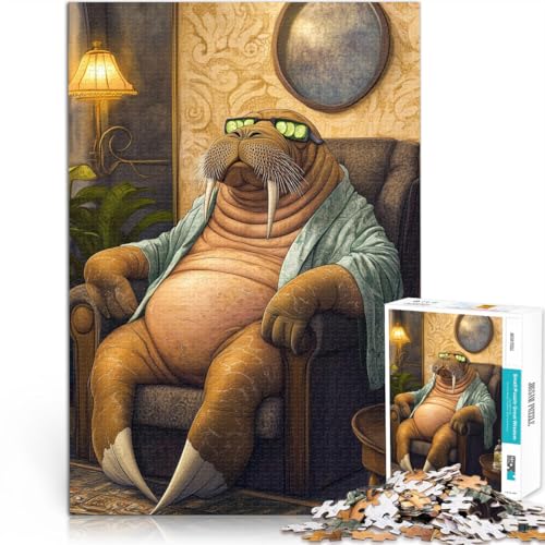 Puzzle für Erwachsene 1000 Teile Walross-Entspannungszeit Aus Holz ab 14 Jahren Lernspiel-Herausforderungsspielzeug Tolles Geschenk zum Spielen。Größe:50x75cm/19.6x29.5Zoll Puzzle für Erwachsene 1000 Teile Walross-Entspannungszeit Aus Holz ab 14 Jahren Lernspiel-Herausforderungsspielzeug Tolles Geschenk zum Spielen。Größe:50x75cm/19.6x29.5Zoll von CHTLIFQ