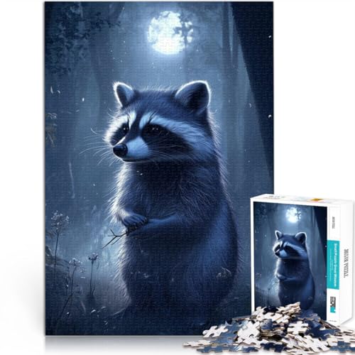 Puzzle für Erwachsene 1000 Teile Waschbär im Mondscheinwald Aus Karton Geeignet für Personen ab 14 Jahren lustige Spiele für Familien Schwierige Harte Geschenke für Frauen Männer。Größe:38x52cm Puzzle für Erwachsene 1000 Teile Waschbär im Mondscheinwald Aus Karton Geeignet für Personen ab 14 Jahren lustige Spiele für Familien Schwierige Harte Geschenke für Frauen Männer。Größe:38x52cm von CHTLIFQ