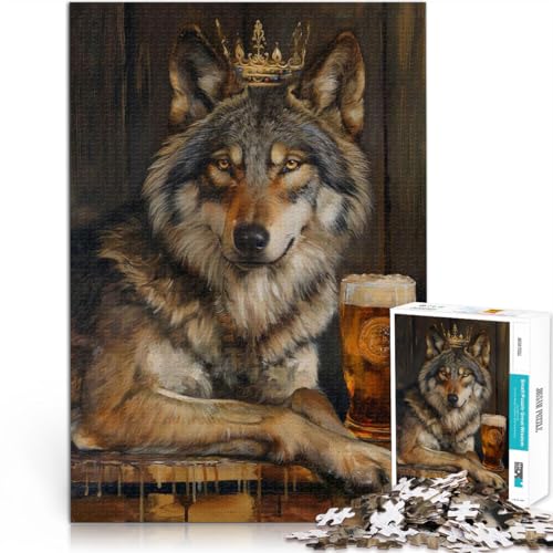 Puzzle für Erwachsene 1000 Teile Wolf King Crown Pint Bier Aus Holz ab 14 Jahren Lernspiele Heimdekoration Wichtelgeschenke。Größe:50x75cm/19.6x29.5Zoll Puzzle für Erwachsene 1000 Teile Wolf King Crown Pint Bier Aus Holz ab 14 Jahren Lernspiele Heimdekoration Wichtelgeschenke。Größe:50x75cm/19.6x29.5Zoll von CHTLIFQ