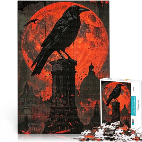 Puzzle für Erwachsene 2000 Teile Der Rabe und der Blutmond Aus Karton für und ab 14 Jahren Lernspiele, Heimdekorationsspiel. Spiele Spielzeug Geschenk。Größe:70x100cm/27.5x39.3Zoll Puzzle für Erwachsene 2000 Teile Der Rabe und der Blutmond Aus Karton für und ab 14 Jahren Lernspiele, Heimdekorationsspiel. Spiele Spielzeug Geschenk。Größe:70x100cm/27.5x39.3Zoll von CHTLIFQ