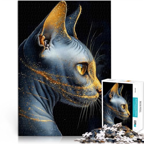 Puzzle für Erwachsene 2000 Teile Goldenes Sphynx-Katzenporträt Aus Karton ab 14 Jahren Lernspielzeug zum Lernen Weihnachts- und Geburtstagsgeschenke。Größe:70x100cm/27.5x39.3Zoll Puzzle für Erwachsene 2000 Teile Goldenes Sphynx-Katzenporträt Aus Karton ab 14 Jahren Lernspielzeug zum Lernen Weihnachts- und Geburtstagsgeschenke。Größe:70x100cm/27.5x39.3Zoll von CHTLIFQ