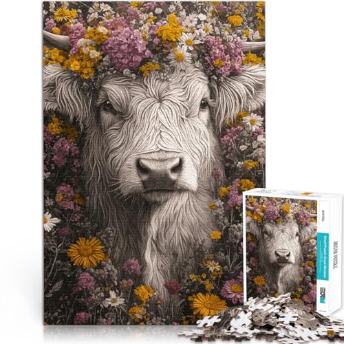 Puzzle für Erwachsene 2000 Teile Kuh in Blumen Aus Karton Geeignet für Kinder ab 14 Jahren Herausforderndes Spiel Tolles Geschenk zum Spielen。Größe:70x100cm/27.5x39.3Zoll Puzzle für Erwachsene 2000 Teile Kuh in Blumen Aus Karton Geeignet für Kinder ab 14 Jahren Herausforderndes Spiel Tolles Geschenk zum Spielen。Größe:70x100cm/27.5x39.3Zoll von CHTLIFQ