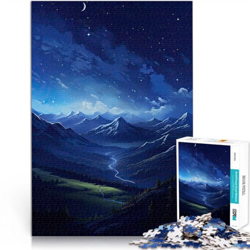 Puzzle für Erwachsene und Jugendliche 1000 Teile Berge bei Nacht Aus Holz Geeignet für Personen ab 14 Jahren Präzisionsschneiden Geschenk zum Geburtstag。Größe:50x75cm/19.6x29.5Zoll Puzzle für Erwachsene und Jugendliche 1000 Teile Berge bei Nacht Aus Holz Geeignet für Personen ab 14 Jahren Präzisionsschneiden Geschenk zum Geburtstag。Größe:50x75cm/19.6x29.5Zoll von CHTLIFQ
