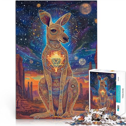 Puzzles für Erwachsene 1000 Puzzles Farbiges Känguru Aus Karton für 14+ Puzzle für Lernspiel zum Geburtstag und Weihnachten。Größe：26x38cm/10.2x14.9Zoll von CHTLIFQ