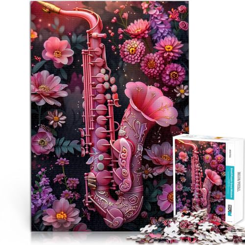Puzzles für Erwachsene 1000 Puzzles Florale Trompetenkunst Aus Karton für 14+ Lernspiel Verbesserung der Liebe zwischen Paaren。Größe：26x38cm/10.2x14.9Zoll von CHTLIFQ