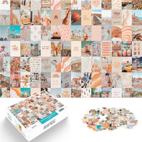 Puzzles für Erwachsene 1000 Puzzles Orangefarbenes ästhetisches Spleißplakat Aus Karton für 14+ Denksportaufgabe-Spiel Spiele Spielzeug Geschenk。Größe:26x38cm/10.2x14.9Zoll Puzzles für Erwachsene 1000 Puzzles Orangefarbenes ästhetisches Spleißplakat Aus Karton für 14+ Denksportaufgabe-Spiel Spiele Spielzeug Geschenk。Größe:26x38cm/10.2x14.9Zoll von CHTLIFQ