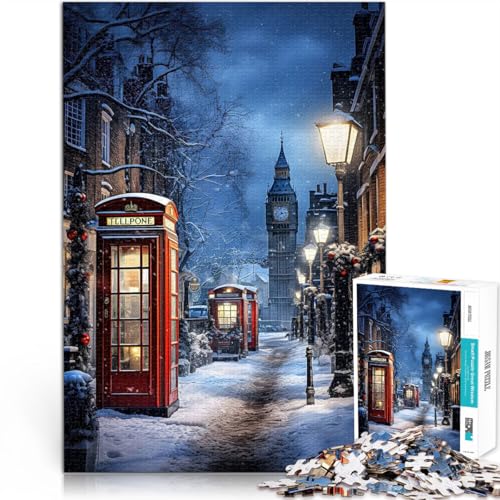 Puzzles für Erwachsene 1000 Puzzles Winterliches Stadtglühen Aus Karton für 14+ Anspruchsvolles Spiel und Familienspiel tolles Größe：38x52cm/14.9x20.4Zoll von CHTLIFQ