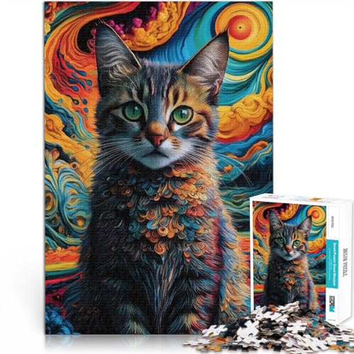 Puzzles für Erwachsene 2000 Puzzles ÄSTHETISCHE KATZENKUNST Aus Karton für 14+ DIY-Lernspiele ganze Familie eignet。Größe：70x100cm/27.5x39.3Zoll von CHTLIFQ
