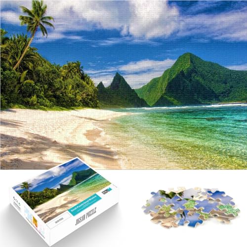 Schweres Puzzle für Erwachsene, 1000 Teile Amerikanisch-Samoa Sehenswürdigkeiten Aus Karton ab 14 Jahren Heimdekorationsspiel Gutes Geschenk。Größe:38x52cm/14.9x20.4Zoll Schweres Puzzle für Erwachsene, 1000 Teile Amerikanisch-Samoa Sehenswürdigkeiten Aus Karton ab 14 Jahren Heimdekorationsspiel Gutes Geschenk。Größe:38x52cm/14.9x20.4Zoll von CHTLIFQ