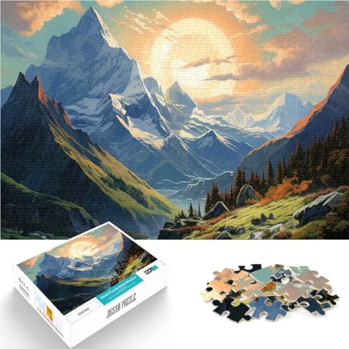 Schweres Puzzle für Erwachsene, 1000 Teile Berge Kunst Aus Karton ab 14 Jahren Praktisches Spiel Weihnachtsspiel Geschenke für Frauen。Größe:26x38cm/10.2x14.9Zoll Schweres Puzzle für Erwachsene, 1000 Teile Berge Kunst Aus Karton ab 14 Jahren Praktisches Spiel Weihnachtsspiel Geschenke für Frauen。Größe:26x38cm/10.2x14.9Zoll von CHTLIFQ