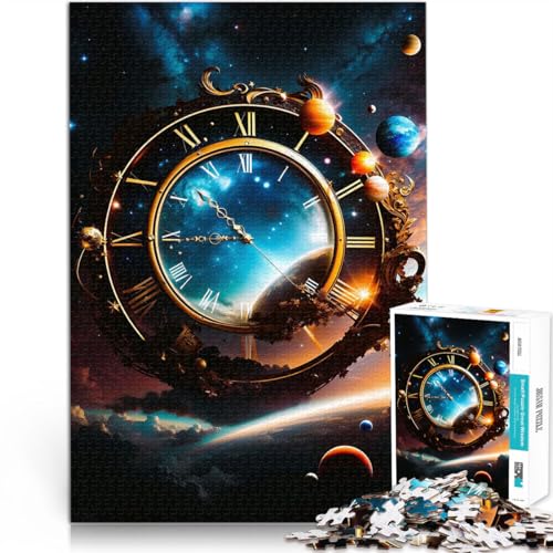 Schweres Puzzle für Erwachsene, 1000 Teile Klassische Uhr Aus Karton ab 14 Jahren Antistress Schwierige Herausforderung Weihnachtsgeburtstagsgeschenk。Größe：38x52cm/14.9x20.4Zoll von CHTLIFQ