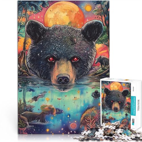 Schweres Puzzle für Erwachsene, 1000 Teile Rotaugenbär Aus Karton ab 14 Jahren für die Heimdekoration Geschenkideen。Größe:26x38cm/10.2x14.9Zoll Schweres Puzzle für Erwachsene, 1000 Teile Rotaugenbär Aus Karton ab 14 Jahren für die Heimdekoration Geschenkideen。Größe:26x38cm/10.2x14.9Zoll von CHTLIFQ
