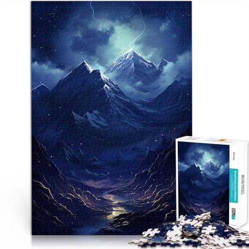 für Erwachsene 1000 Teile Puzzle Berge bei Nacht Aus Holz für Kinder ab 14 Jahren Intellektuelles Spiel Lustiges Geschenk für die ganze Familie。Größe:50x75cm/19.6x29.5Zoll für Erwachsene 1000 Teile Puzzle Berge bei Nacht Aus Holz für Kinder ab 14 Jahren Intellektuelles Spiel Lustiges Geschenk für die ganze Familie。Größe:50x75cm/19.6x29.5Zoll von CHTLIFQ