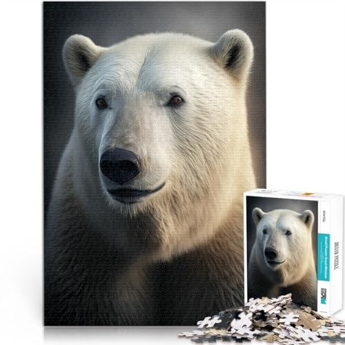 für Erwachsene 1000-Teile-Puzzle Eisbärporträt Aus Holz Geeignet für Kinder ab 14 Jahren Unmögliches Spiel Geschenke zum 。Größe:50x75cm/19.6x29.5Zoll für Erwachsene 1000-Teile-Puzzle Eisbärporträt Aus Holz Geeignet für Kinder ab 14 Jahren Unmögliches Spiel Geschenke zum 。Größe:50x75cm/19.6x29.5Zoll von CHTLIFQ