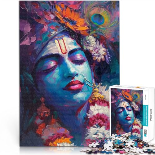 für Erwachsene 1000 Teile Puzzle Göttlicher Krishna Aus Holz für Kinder ab 14 Jahren Anti-Stress-Familienspiel schwierige Herausforderung Geschenkideen。Größe:50x75cm/19.6x29.5Zoll für Erwachsene 1000 Teile Puzzle Göttlicher Krishna Aus Holz für Kinder ab 14 Jahren Anti-Stress-Familienspiel schwierige Herausforderung Geschenkideen。Größe:50x75cm/19.6x29.5Zoll von CHTLIFQ