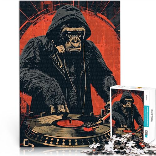 für Erwachsene 1000 Teile Puzzle Gorilla DJ startet die Party~ Aus Karton für Kinder ab 14 Jahren Lernspiele für Erwachsene und Jugendliche Kunstwerk Geschenk。Größe:26x38cm/10.2x14.9Zoll für Erwachsene 1000 Teile Puzzle Gorilla DJ startet die Party~ Aus Karton für Kinder ab 14 Jahren Lernspiele für Erwachsene und Jugendliche Kunstwerk Geschenk。Größe:26x38cm/10.2x14.9Zoll von CHTLIFQ