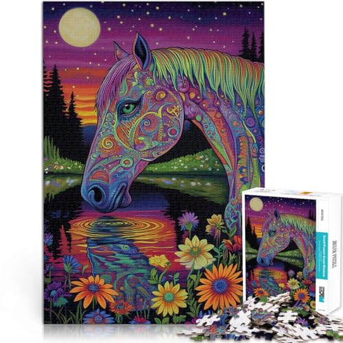 für Erwachsene 1000 Teile Puzzle Psychedelisches Farbpferd Aus Holz für Kinder ab 14 Jahren Anti-Stress-Lernspielzeug Geburtstagsgeschenk, Geschenke, Wandkunst。Größe:50x75cm/19.6x29.5Zoll für Erwachsene 1000 Teile Puzzle Psychedelisches Farbpferd Aus Holz für Kinder ab 14 Jahren Anti-Stress-Lernspielzeug Geburtstagsgeschenk, Geschenke, Wandkunst。Größe:50x75cm/19.6x29.5Zoll von CHTLIFQ