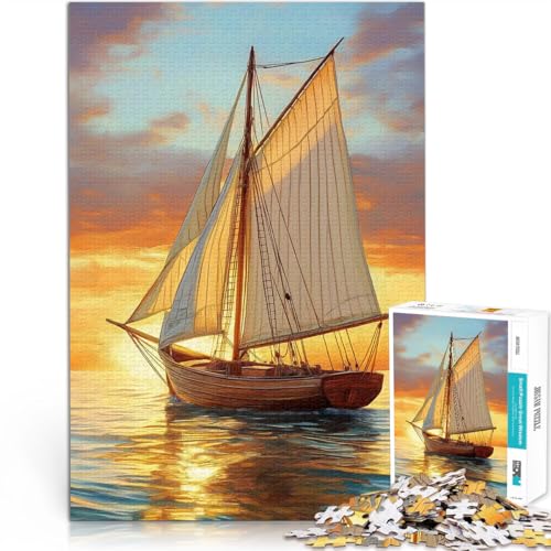 für Erwachsene 1000 Teile Puzzle Segeln in den Sonnenuntergang Aus Karton für Kinder ab 14 Jahren Lernspiele, Heimdekorationsspiel. Spiele Spielzeug Geschenk。Größe:38x52cm/14.9x20.4Zoll für Erwachsene 1000 Teile Puzzle Segeln in den Sonnenuntergang Aus Karton für Kinder ab 14 Jahren Lernspiele, Heimdekorationsspiel. Spiele Spielzeug Geschenk。Größe:38x52cm/14.9x20.4Zoll von CHTLIFQ