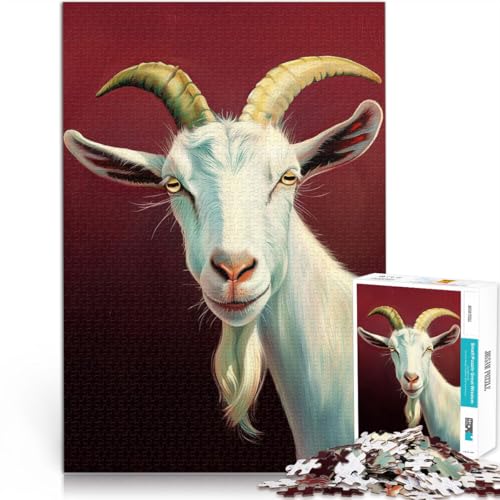 für Erwachsene 1000 Teile Puzzle Ziegenporträt Aus Holz für Kinder ab 14 Jahren Entspannende Spiele Verbesserung der Liebe zwischen Paaren。Größe:50x75cm/19.6x29.5Zoll für Erwachsene 1000 Teile Puzzle Ziegenporträt Aus Holz für Kinder ab 14 Jahren Entspannende Spiele Verbesserung der Liebe zwischen Paaren。Größe:50x75cm/19.6x29.5Zoll von CHTLIFQ