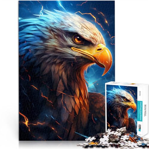 für Erwachsene 1000-teiliges Puzzle Dunkler Adler Poster Aus Karton ab 14 Jahren Anti-Stress-Spielzeug Tolle Geschenke und Spielzeuge。Größe：38x52cm/14.9x20.4Zoll von CHTLIFQ
