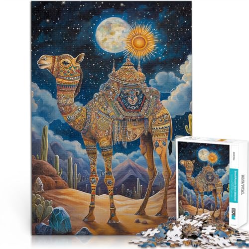 für Erwachsene 1000-teiliges Puzzle Fantasie buntes Kamel Aus Holz ab 14 Jahren Spielzeug-Intellektuelles Spiel Angebot als Geschenk für die ganze Familie。Größe:50x75cm/19.6x29.5Zoll für Erwachsene 1000-teiliges Puzzle Fantasie buntes Kamel Aus Holz ab 14 Jahren Spielzeug-Intellektuelles Spiel Angebot als Geschenk für die ganze Familie。Größe:50x75cm/19.6x29.5Zoll von CHTLIFQ