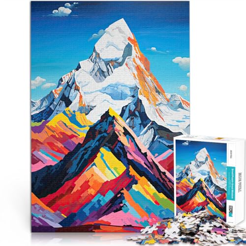 für Erwachsene 1000-teiliges Puzzle Popart Berge Aus Holz ab 14 Jahren DIY-Lernspiele ganze Familie eignet。Größe:50x75cm/19.6x29.5Zoll für Erwachsene 1000-teiliges Puzzle Popart Berge Aus Holz ab 14 Jahren DIY-Lernspiele ganze Familie eignet。Größe:50x75cm/19.6x29.5Zoll von CHTLIFQ